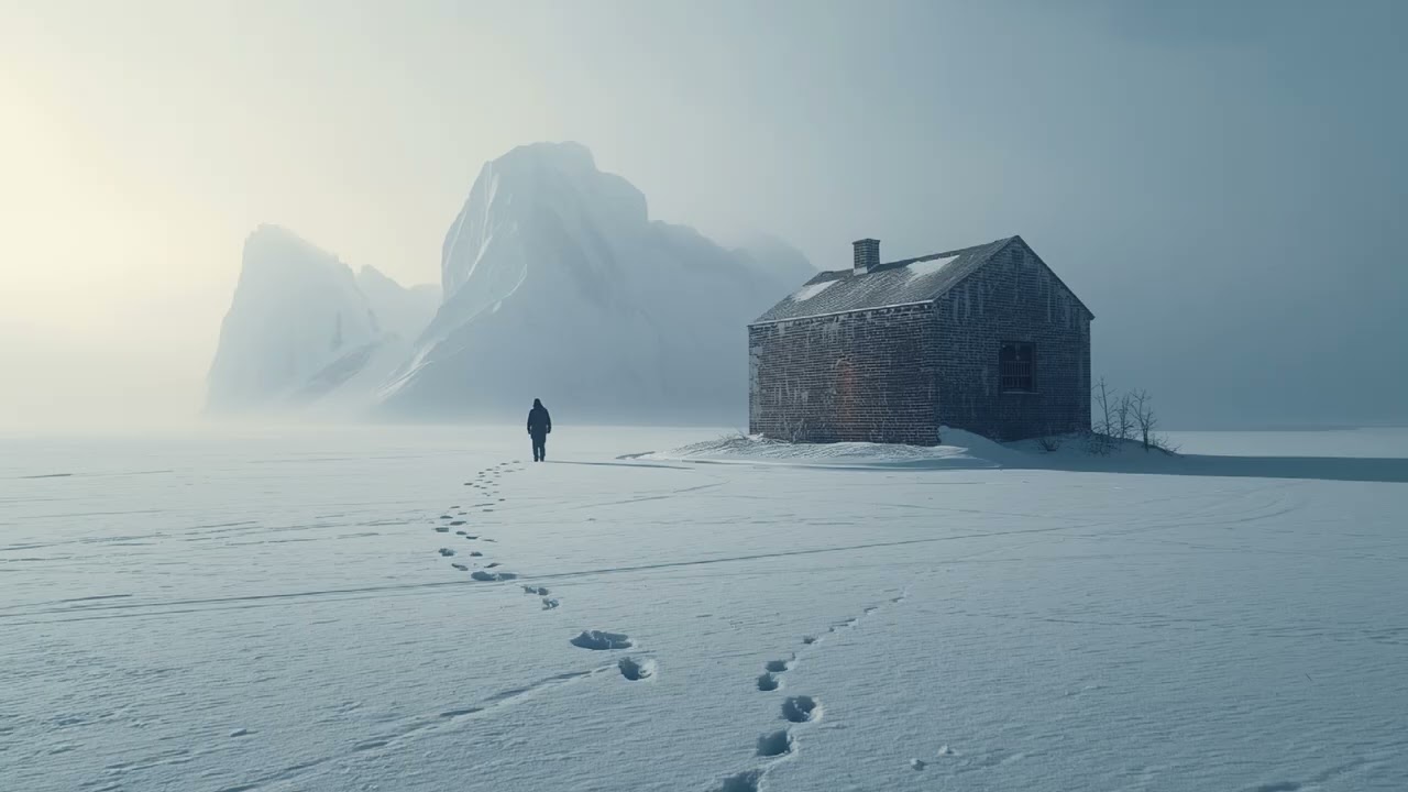 Brickwatch 🧱 2 Hour Snowfield Isolation Ambience  Lone Walk Soundscape  Fog Bank Desolation | Sci-Fi