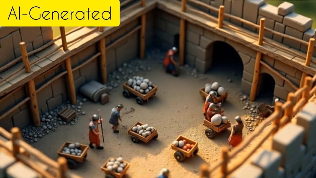 AI-Generated Medieval Castle Animation | Tiny Builders Crafting a 11th Century Kingdom