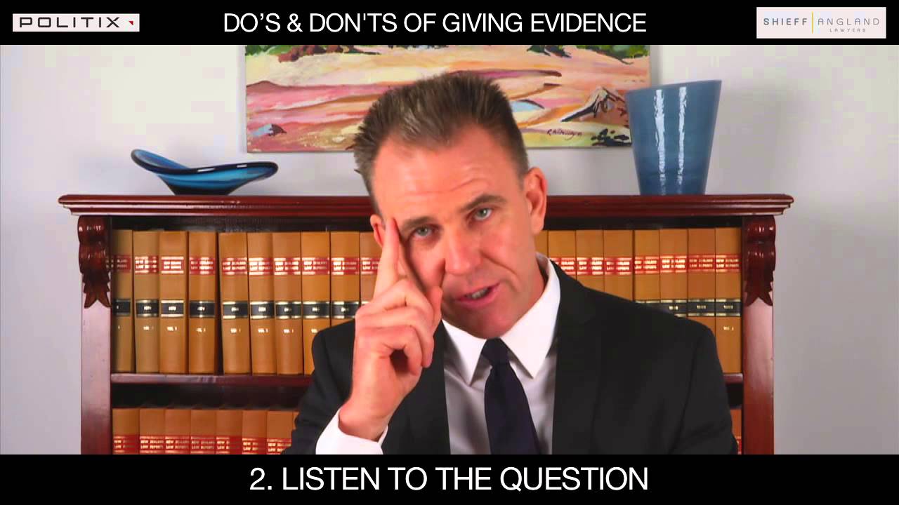 GIVING EVIDENCE IN COURT