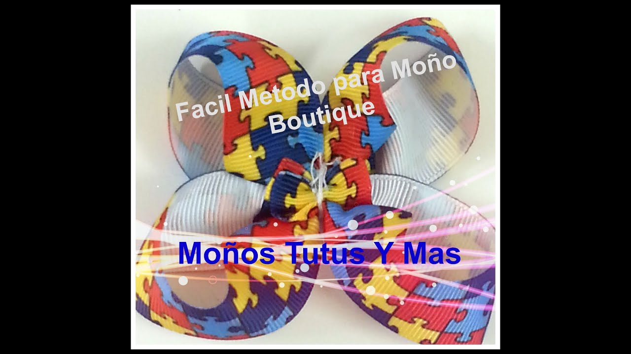 MOñO BOUTIQUE PARA PRINCIPIANTES Paso a Paso BEGINNERS BOUTIQUE BOW Tutorial DIY How To PAP Video 20