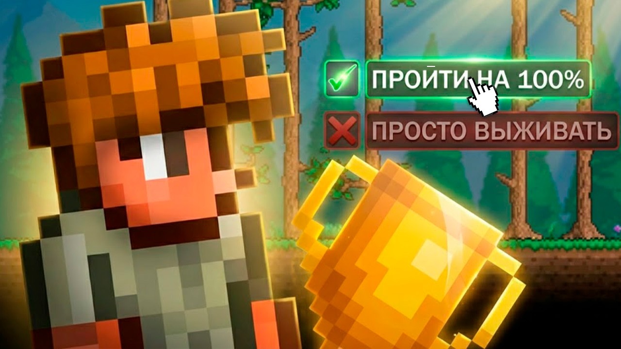 Я ПРОШЕЛ TERRARIA НА 100% ДОСТИЖЕНИЙ И ЧУТЬ НЕ СОШЕЛ С УМА