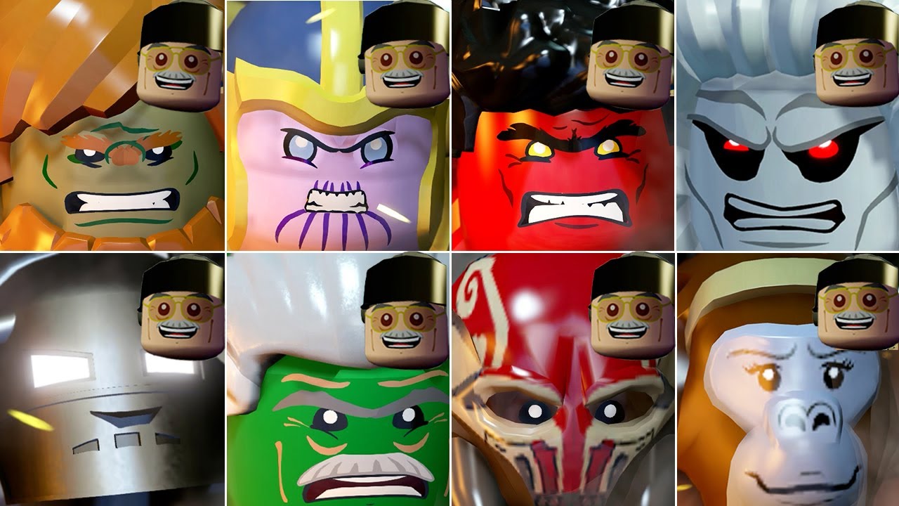 All Big-Fig Characters Boss Fight Stan Lee in LEGO Marvel's Avengers