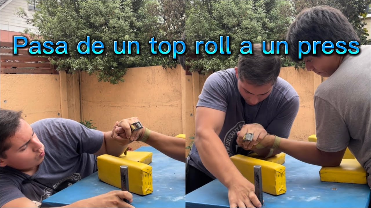 Cómo pasar de un top roll a un press de tríceps en armwrestling |tipos duros|