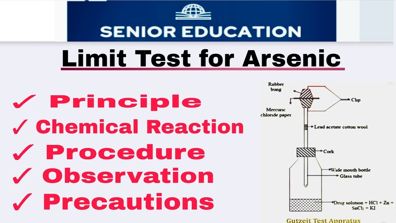 Limit Test for Arsenic / Gutzeit apparatus / Unit 1 / Pharmaceutical Inorganic chemistry/ Pharmacy