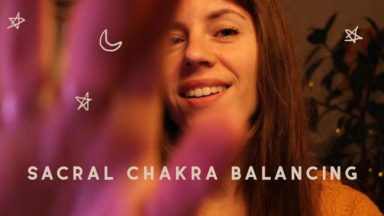 ASMR REIKI sacral chakra balancing | plucking, negative energy removal, crystal healing, soft spoken