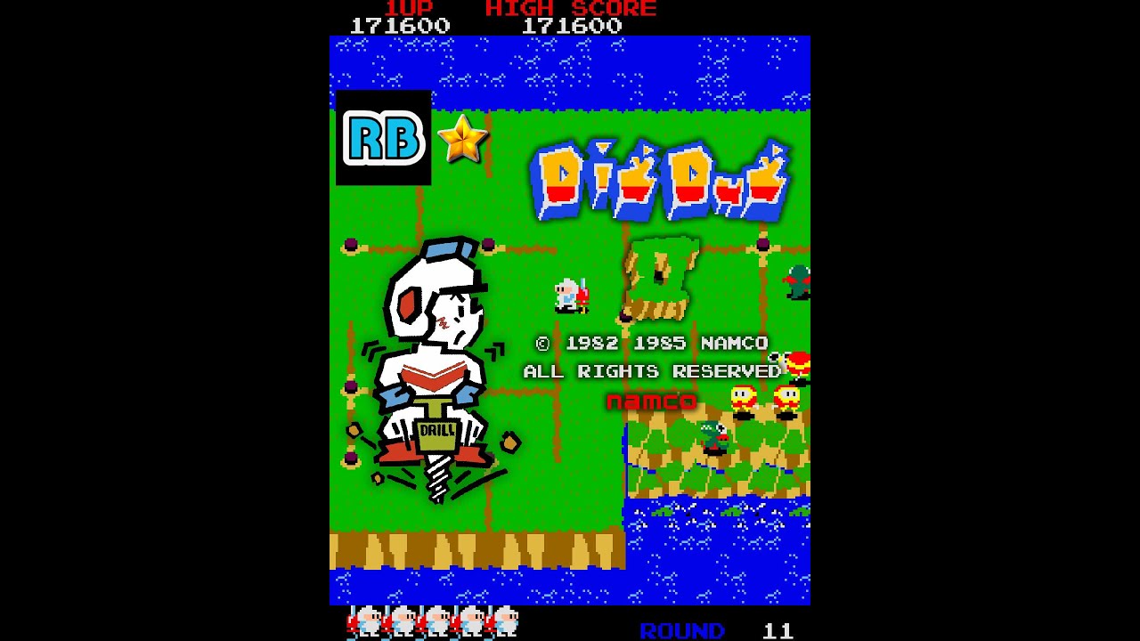 1985 [60fps] Dig Dug II 1000000pts