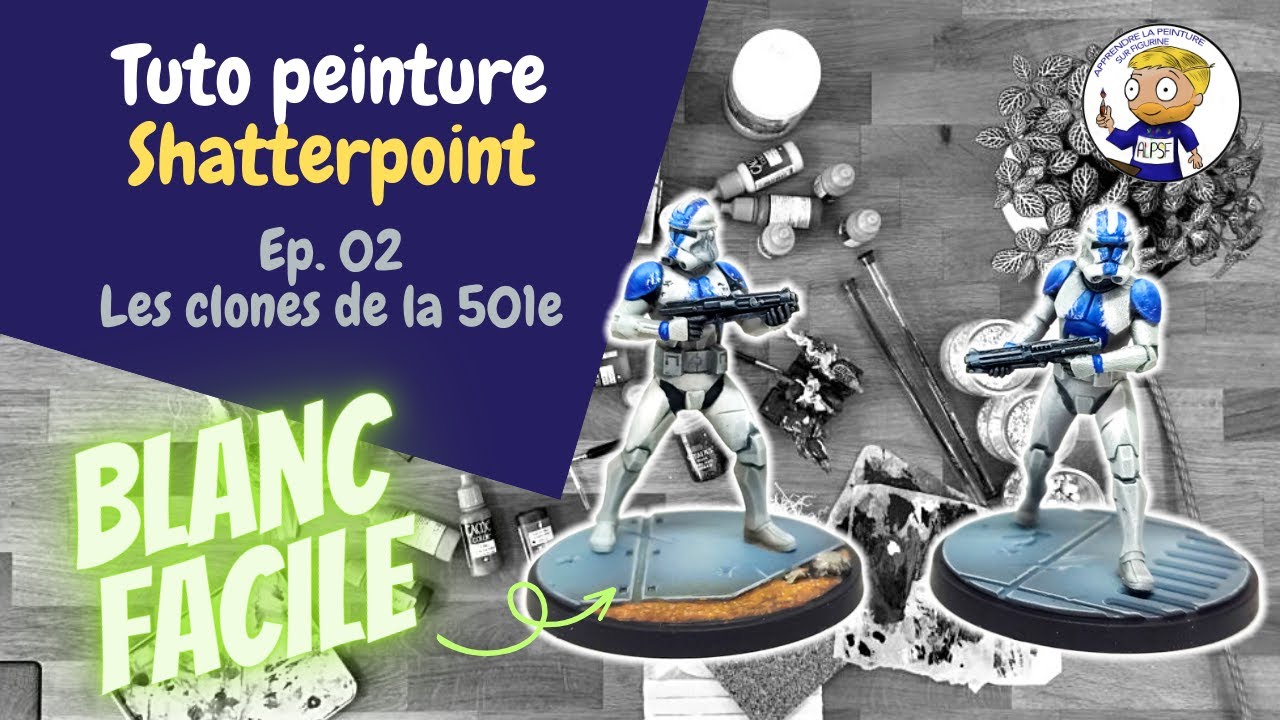 Recette blanc facile - peindre les clones de Shatterpoint - apprendre la peinture sur figurine