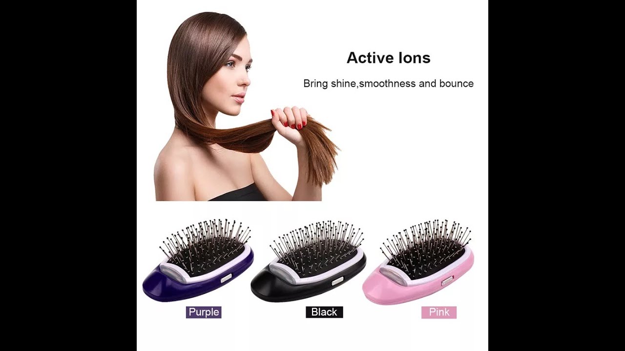 Electric Hairbrush, Portable Electric Ionic Hairbrush Negative Ions Hair Comb Brush Hair Modeling