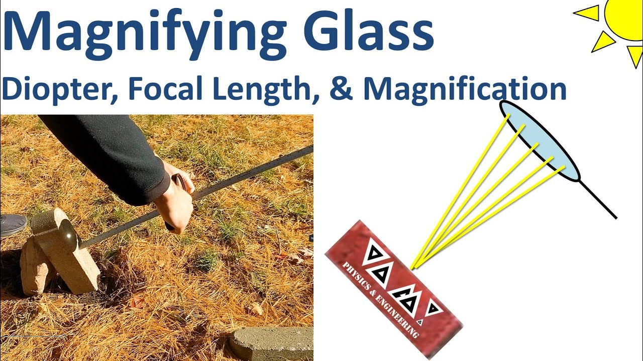 Magnifying Glass - Find Power in Diopters, Focal Length & Max Magnification (Experiment and Theory)