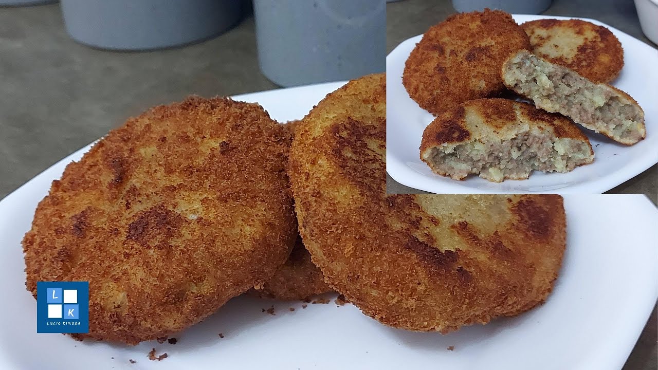 CROQUETE de BATATA DOCE com CARNE MOIDA – CROQUETE TIPO JAPONÊS (KOROKKE)