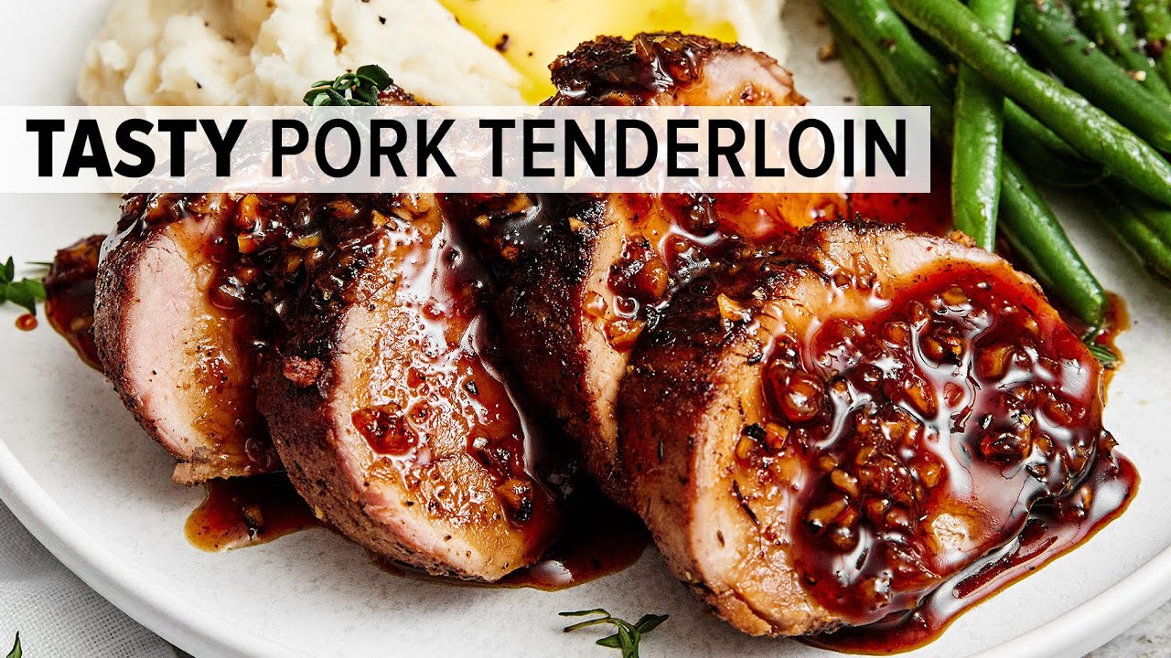 Most Flavorful PORK TENDERLOIN with Honey Garlic Glaze!