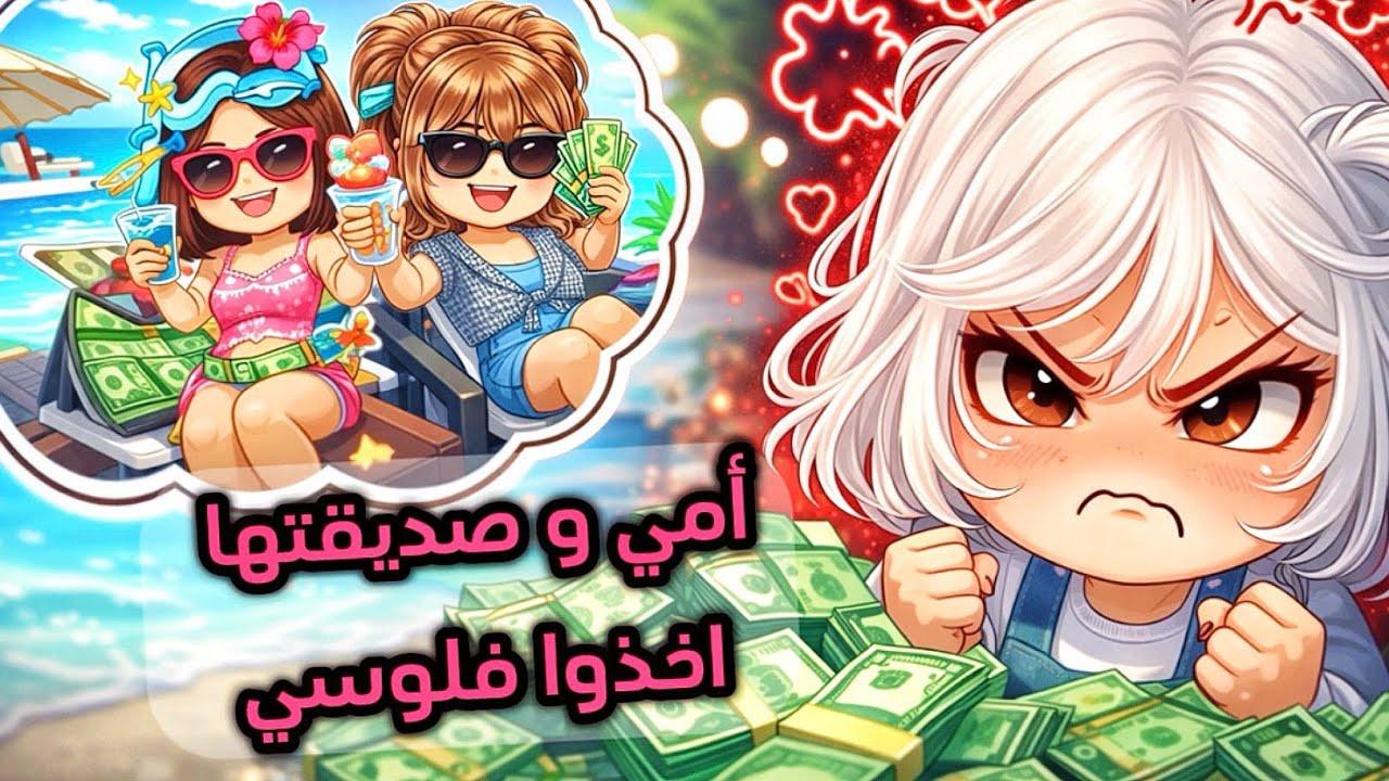 أمي الكذبيه و صديقتها صفيه راحو ينبسطون بفلوسي 💵 تتوقعون رجعتها ‼️ | ROBLOX | ماب البيوت 