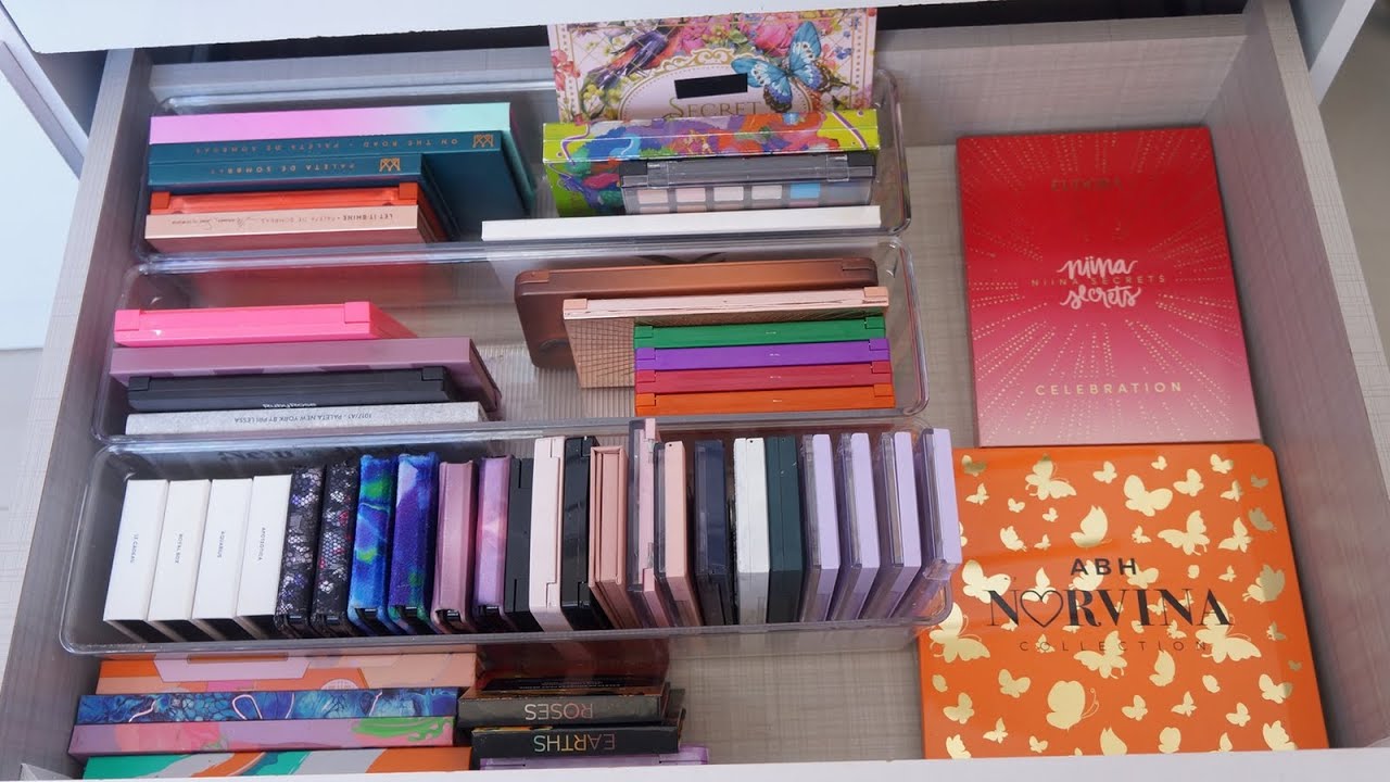 PARTE 4: ORGANIZANDO A GAVETA de PALETAS DE SOMBRAS