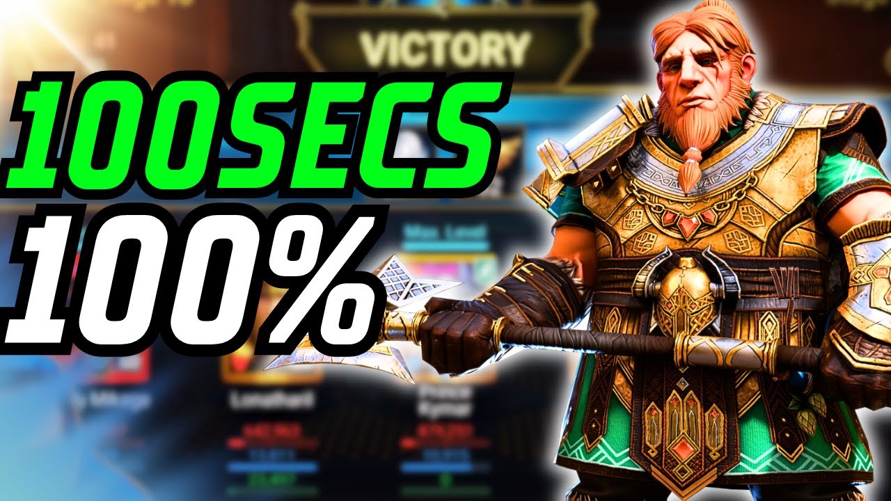 100% END GAME FIRE KNIGHT HARD 10 TEAM 100 SECOND FARM | RAID: SHADOW LEGENDS