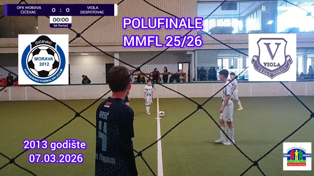 OFK MORAVA ĆIČEVAC-VIOLA DESPOTOVAC 2:3(1:1)-Polufinale MMFL 25/26 +treća revijalna 1:0,2013 godište