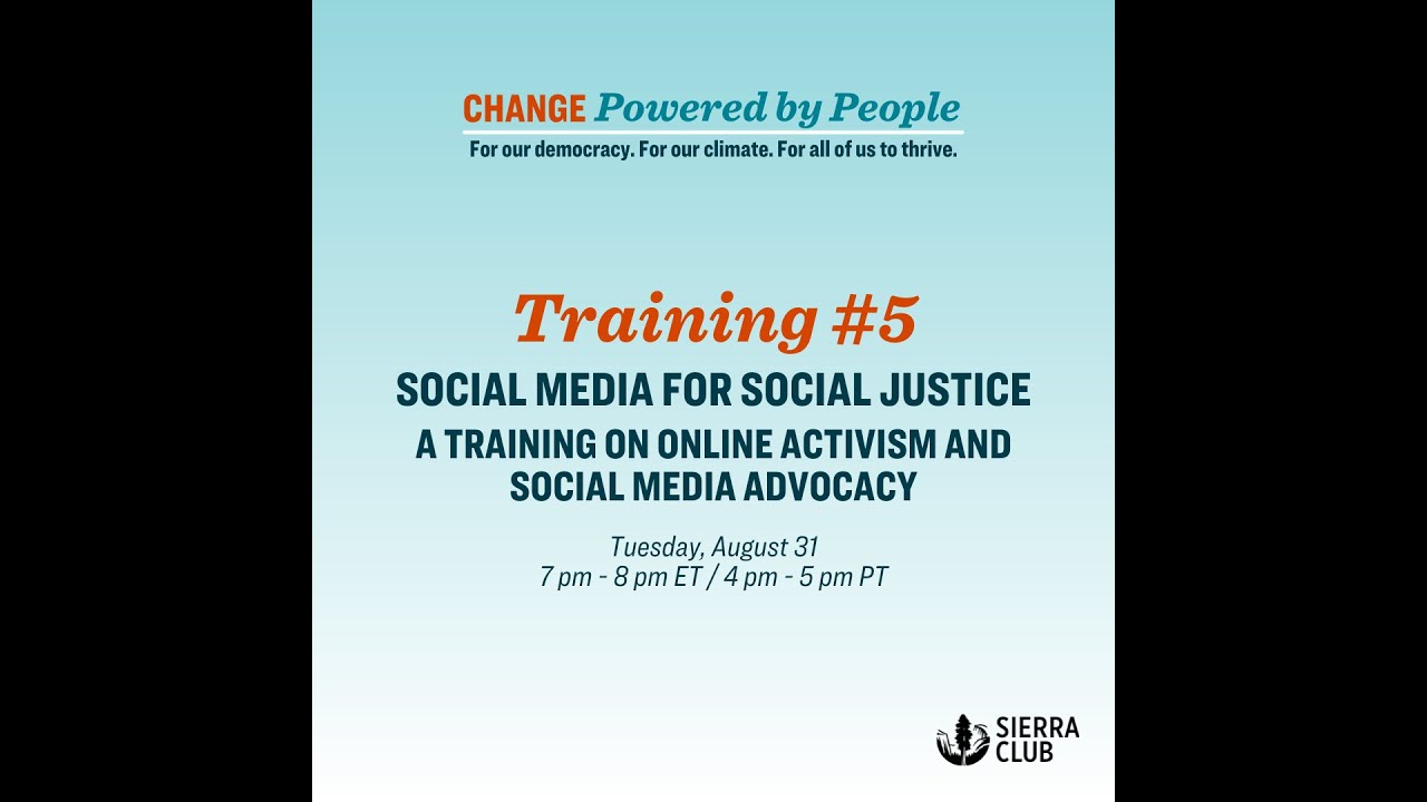 Social Media for Social Justice - A training on online activism and social media advocacy