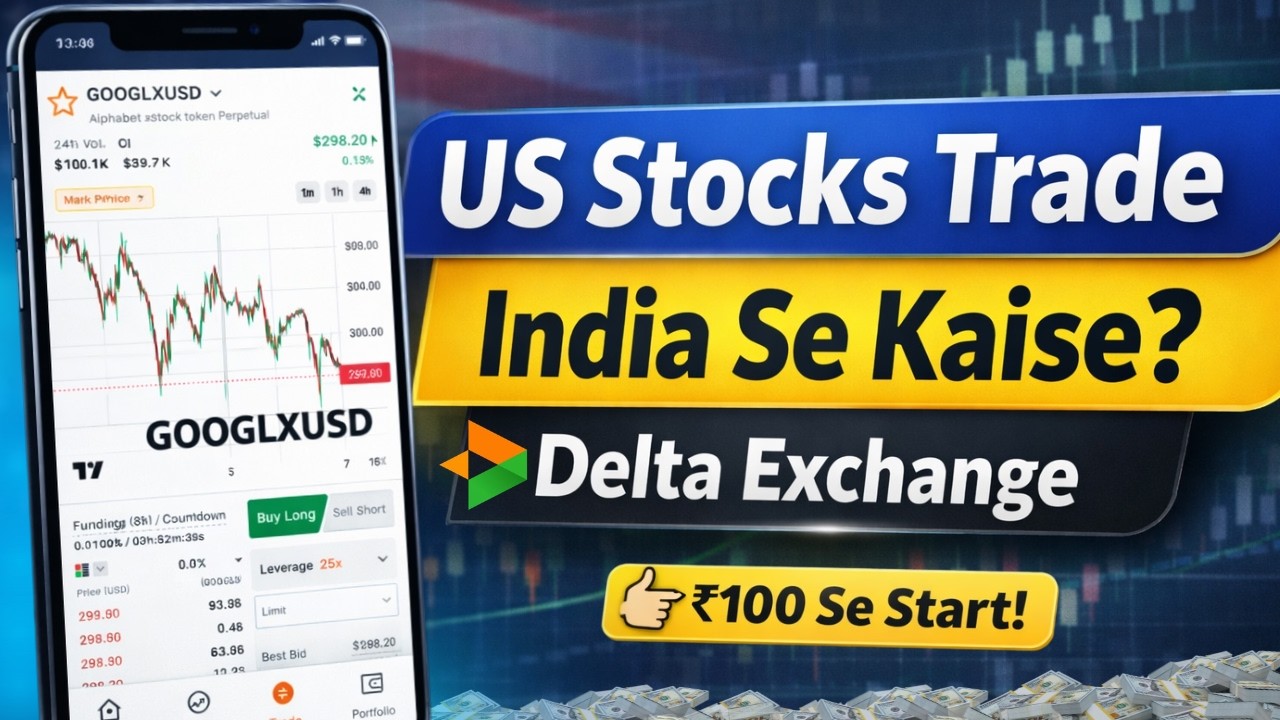 How to Trade US Stock Tokens on Delta Exchange | Start with ₹100 | 24/7 Trading (Full Guide)
