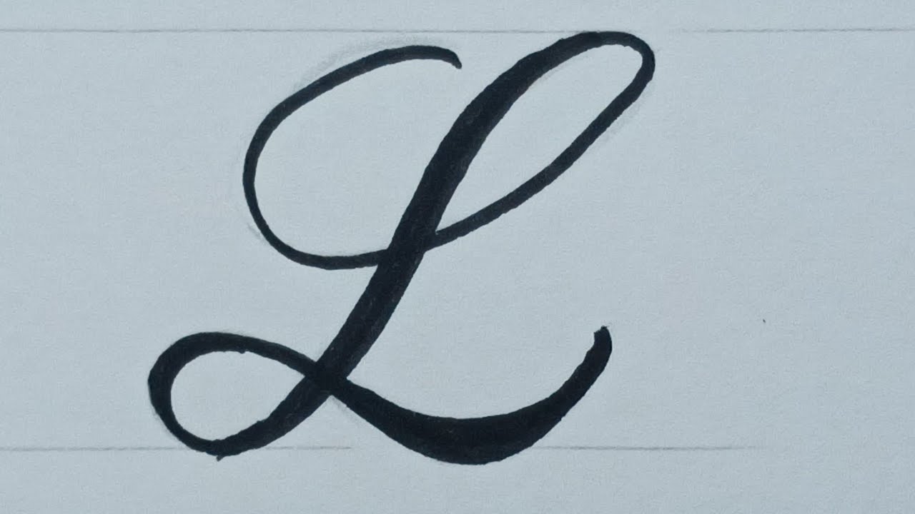 Write Calligraphy Letter L  / How To Write Easy Art Capital Cursive For Beginners