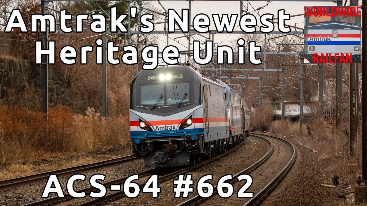 Новейший исторический поезд Amtrak: фаза III ACS-64 № 662