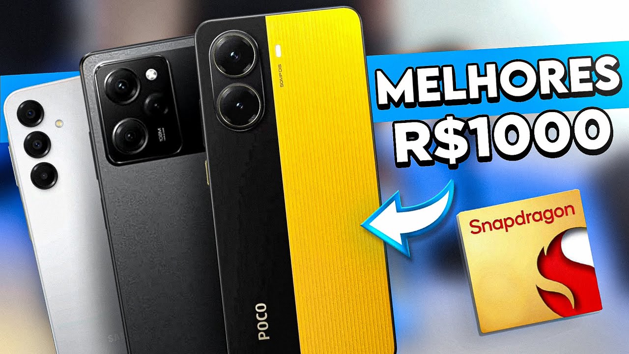 Os 7 MELHORES CELULARES até R$1000 para COMPRAR EM 2025!!! (SOMENTE os MELHORES)
