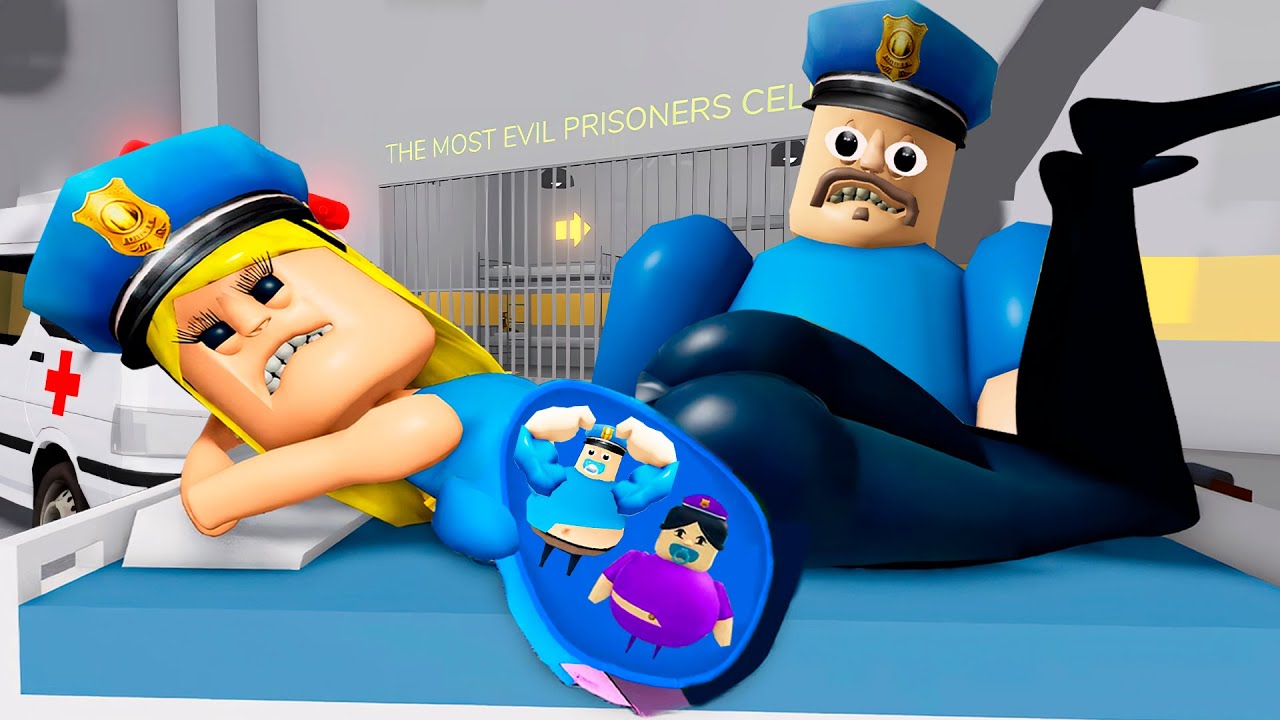 BARRY WOMAN PREGNANT TWINS in BARRY'S PRISON RUN! New Scary Obby! #Roblox #Obby