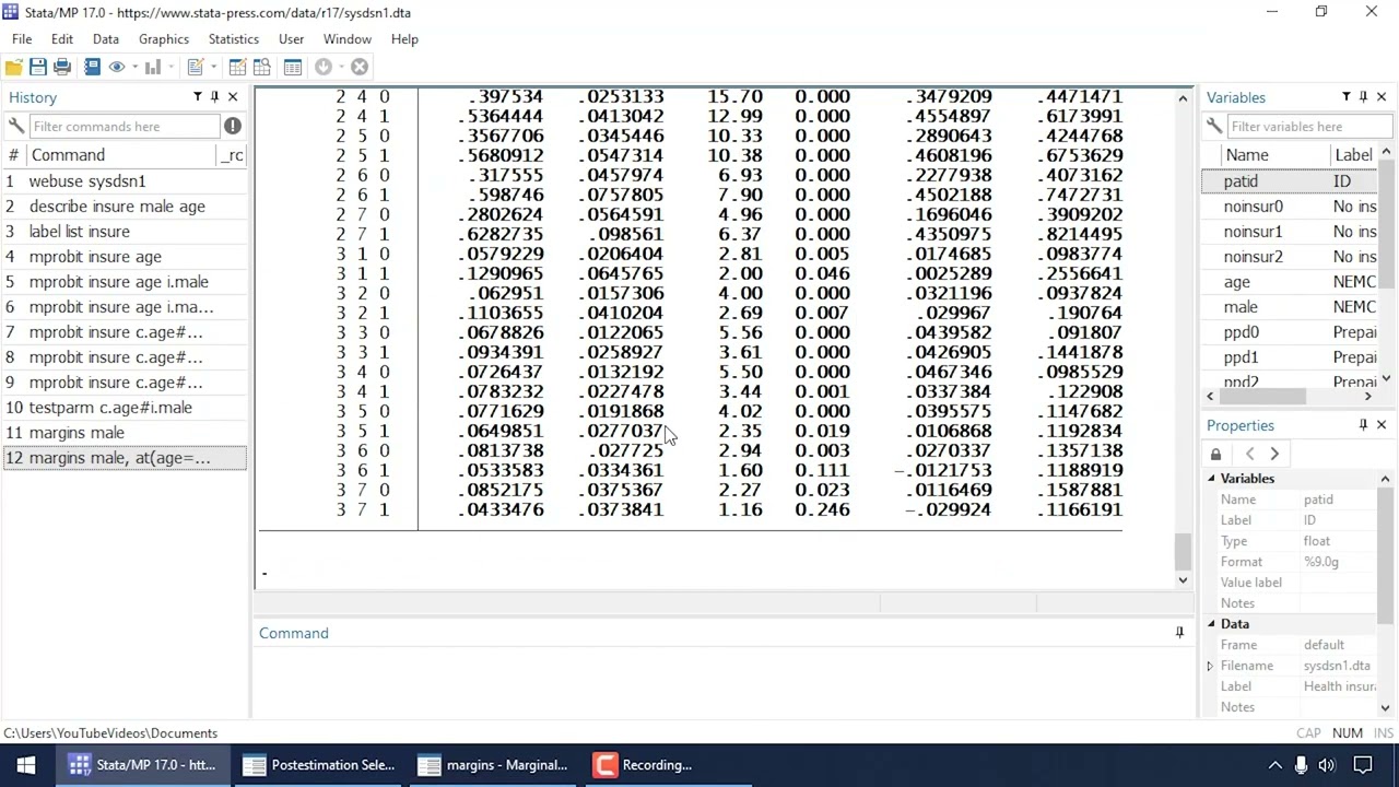 Fitting & interpreting regression models: Multinomial probit regression w/ cont. & cat. predictors