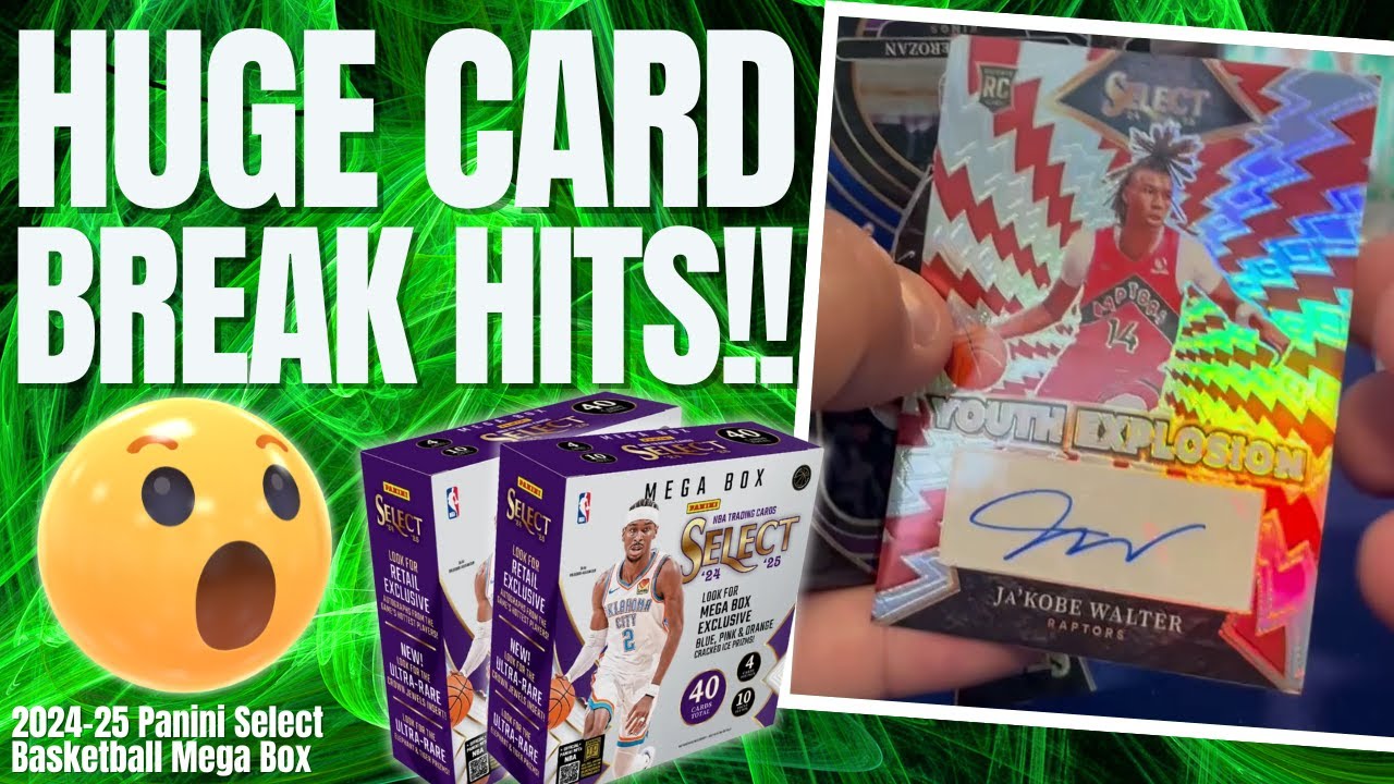 HUGE CARD BREAK HITS!! 2024/25 Panini Select Basketball Mega Box