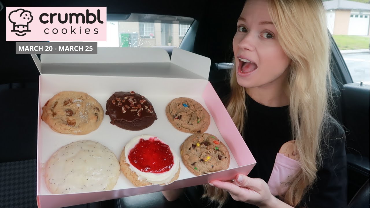 CRUMBL COOKIES this week Texas sheet cake, lemon poppy seed, raspberry cheesecake, sea salt toffee
