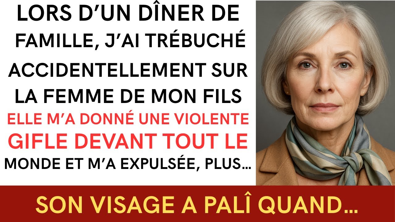 Ma belle-fille m'a giflée et expulsée au dîner… mais a pâli en découvrant la vérité.
