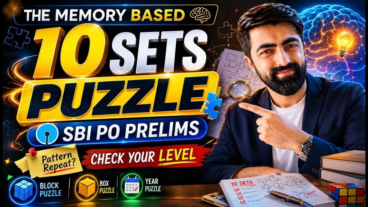 🚀SBI PO 2026: Exact Puzzles Asked in 2025 | 10 Sets Marathon⚡| By Dhruva Sir