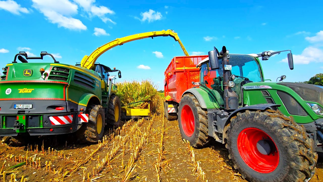 Super Maissilage mit Fendt 930 & 724 Vario & John Deere 8600 i Häcksler & MAN Lkw 19.414 & Puma 225