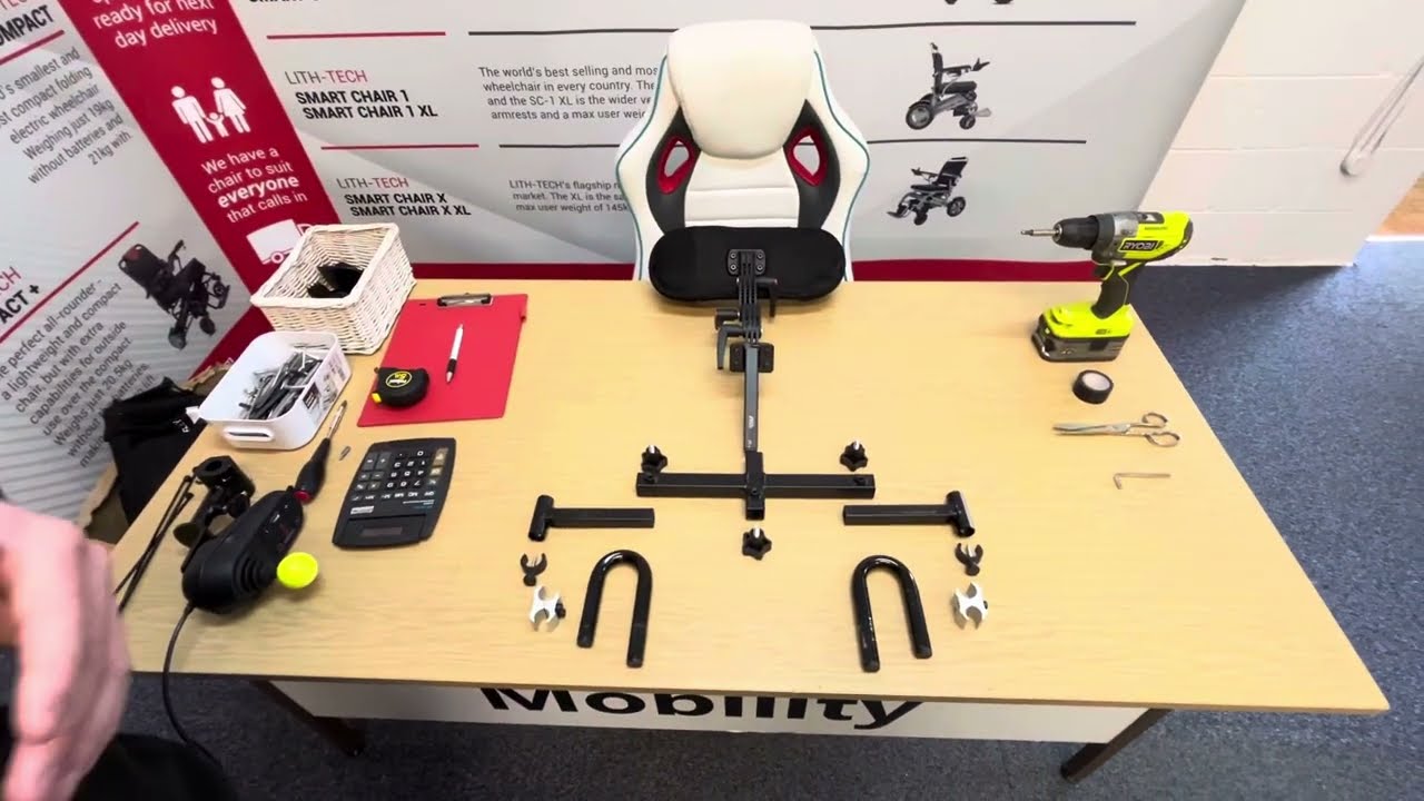 How to attach a headrest to a Folding Electric Wheelchair by LITH-TECH Mobility