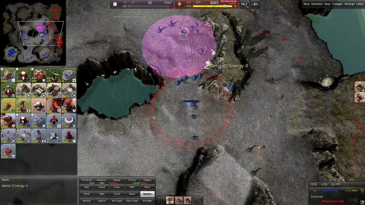 Beyond all Reason BAR 1vs1 hard AI (BARbarian)