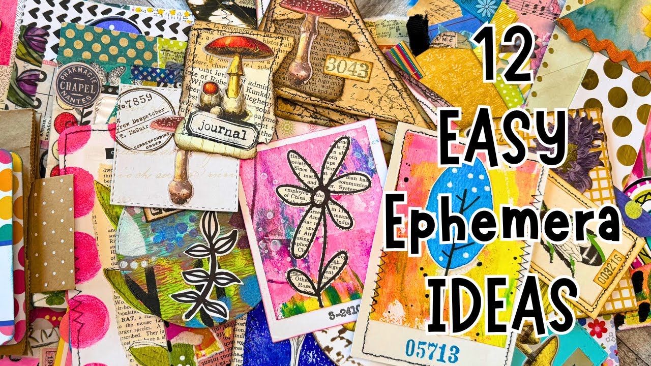12 EASY Junk Journal Ephemera Ideas! Junk Journaling and Paper Crafts! 