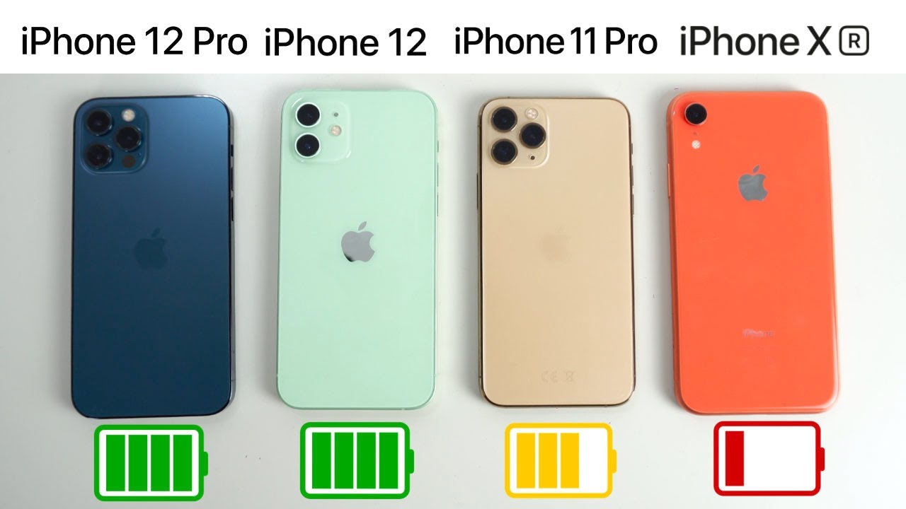iPhone 12 Pro против iPhone 12 против iPhone 11 Pro против iPhone XR, ТЕСТ БАТАРЕИ 🔋