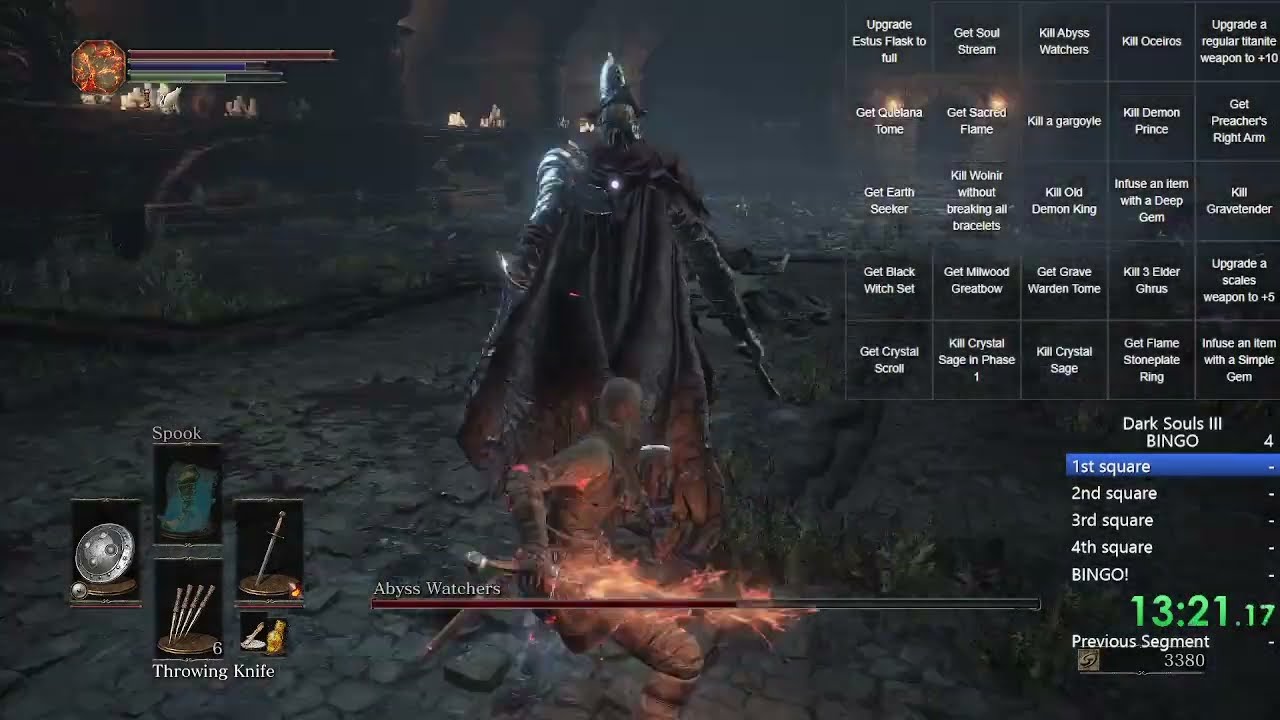 Dark Souls III Bingo in 34:56