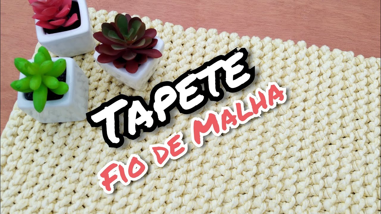 Tapete de fio de malha em Ponto Musgo