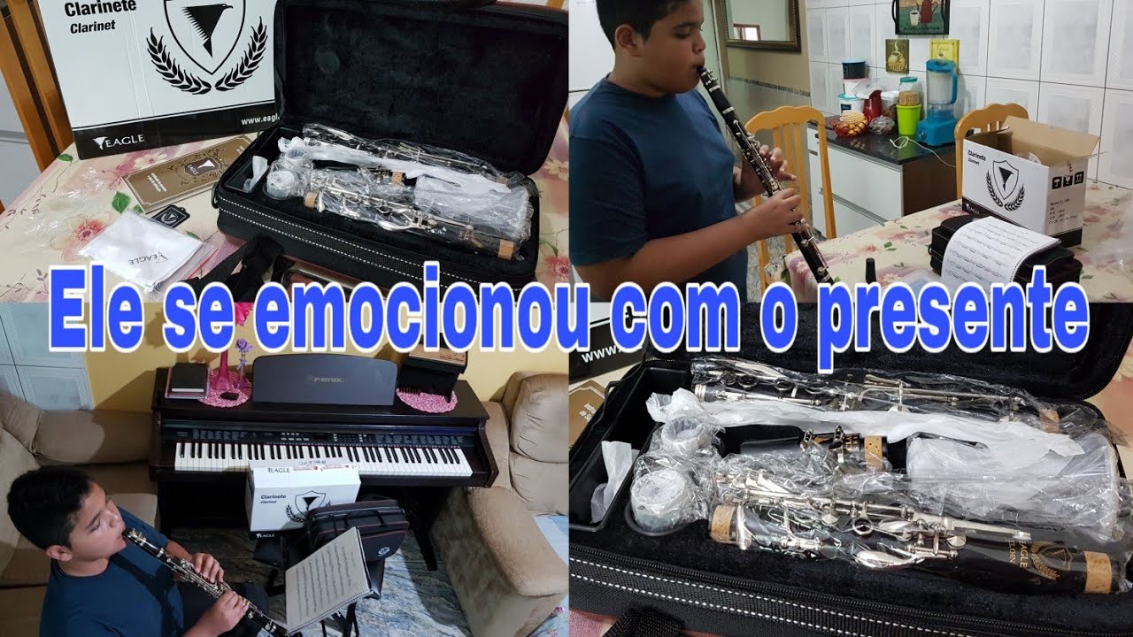 Surpresa para o Kaique, compramos um clarinete novo