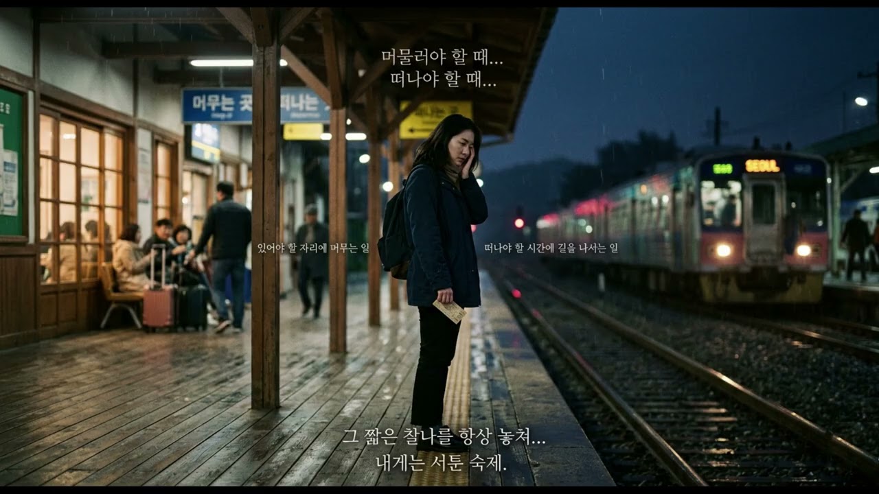 어긋난 말장난#KorBallad-있어야 할 자리에 머무는 일떠나야 할 시간에 길을 나서는 일이 세상 쉬운 말이지.내게는 서툰 숙제.