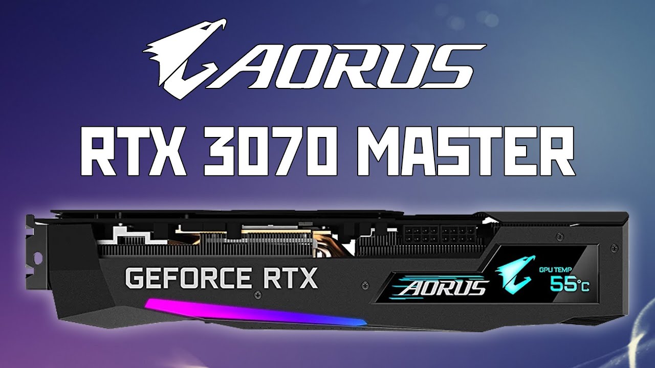 RTX 3070 Aorus Master видюха с экранчиком, распаковка, обзор, тест температур и майнинга эфира.