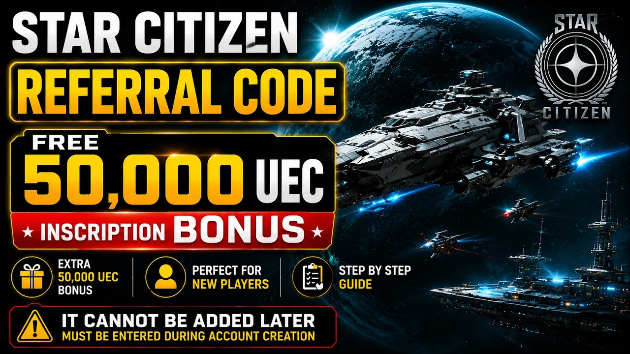 Star Citizen Referral Code Bonus FREE 50K UEC for New Players.