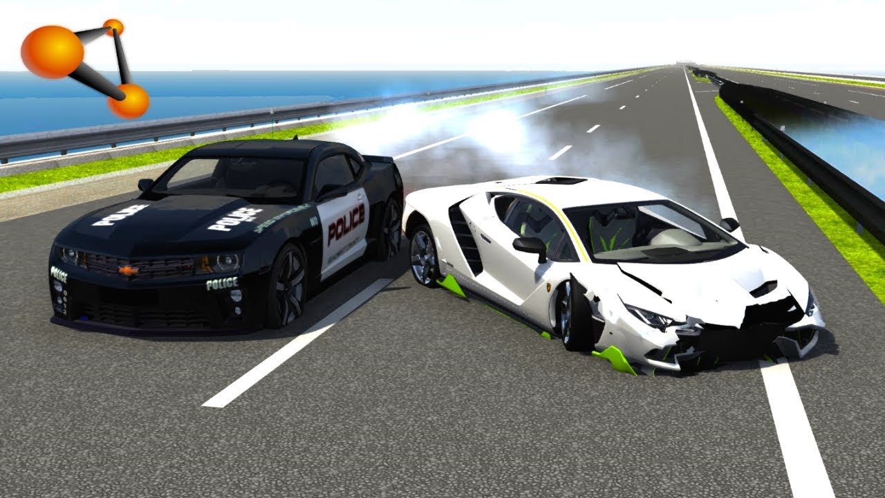 BeamNG.drive - High Speed Police Chases Take Down #14