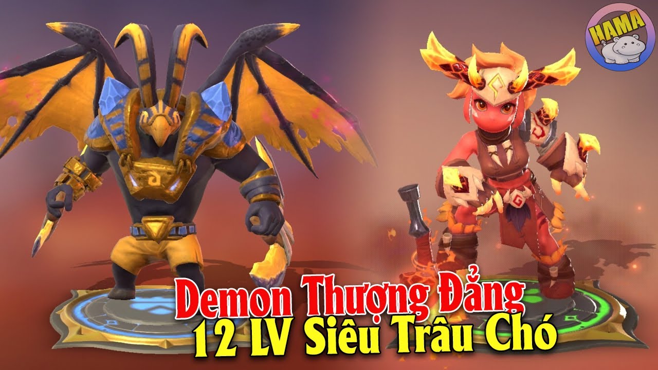 Auto chess Mobile - Demon Thượng Đẳng 12 LV + 6 Cave Clan 6 Warrior