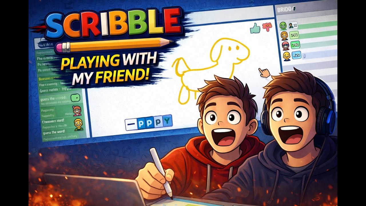 Scribble | playing with friend !!