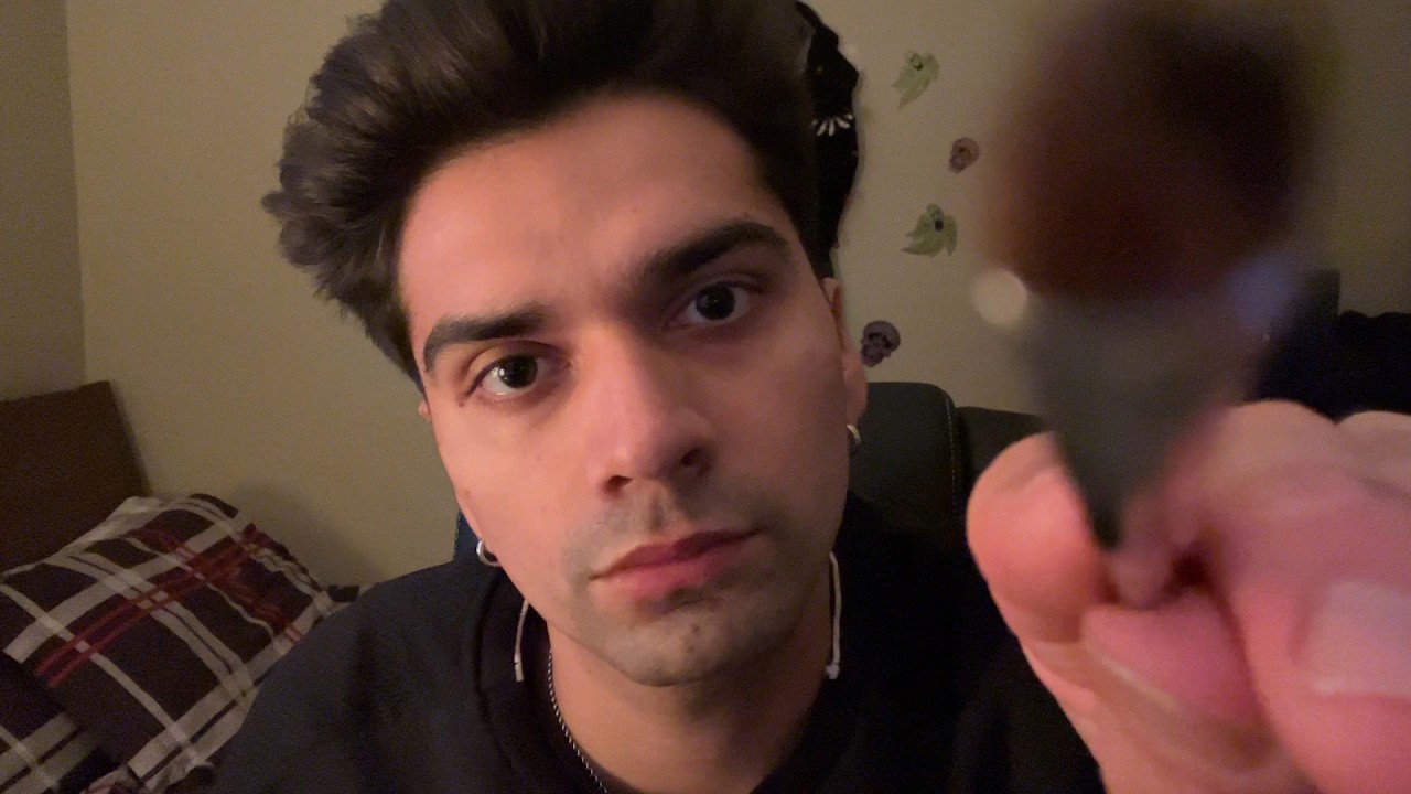 ASMR Brushing Your Face Until You Fall Asleep (Up Close Visual Triggers)
