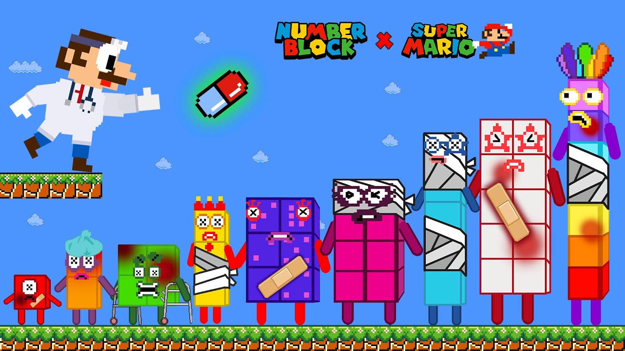 Dr. Mario's Numberblocks Rescue | Giant Numberblocks Mix Level Up Maze | Game Animation
