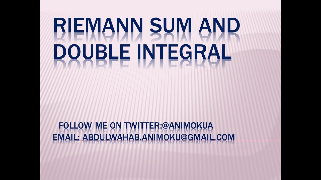 How to calculate the Riemann sum over rectangular region