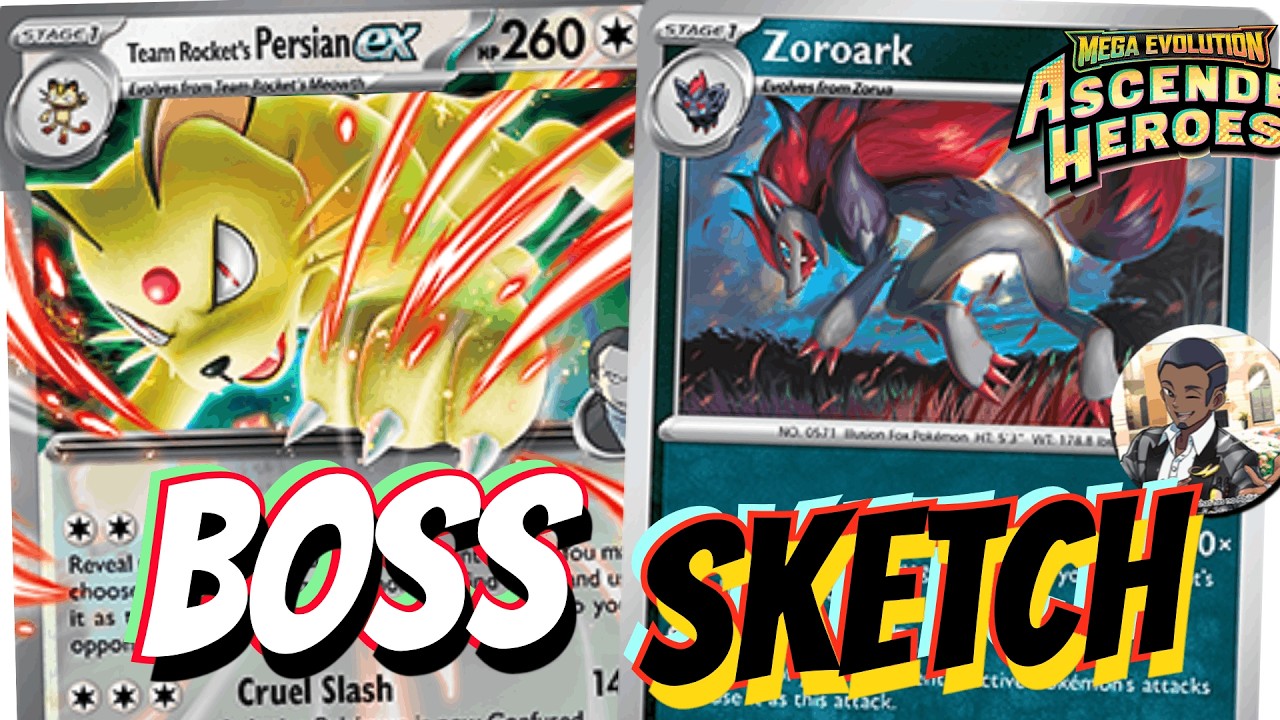 Team Rocket's Persian ex & Zoroark Steals Ultimate Attacks! 🐈😎 W/ Ignition Energy & Hop's Dubwool.
