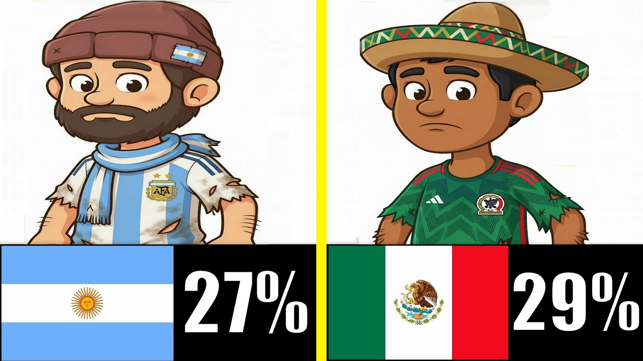 LA POBREZA DE CADA PAÍS DE LATINOAMÉRICA