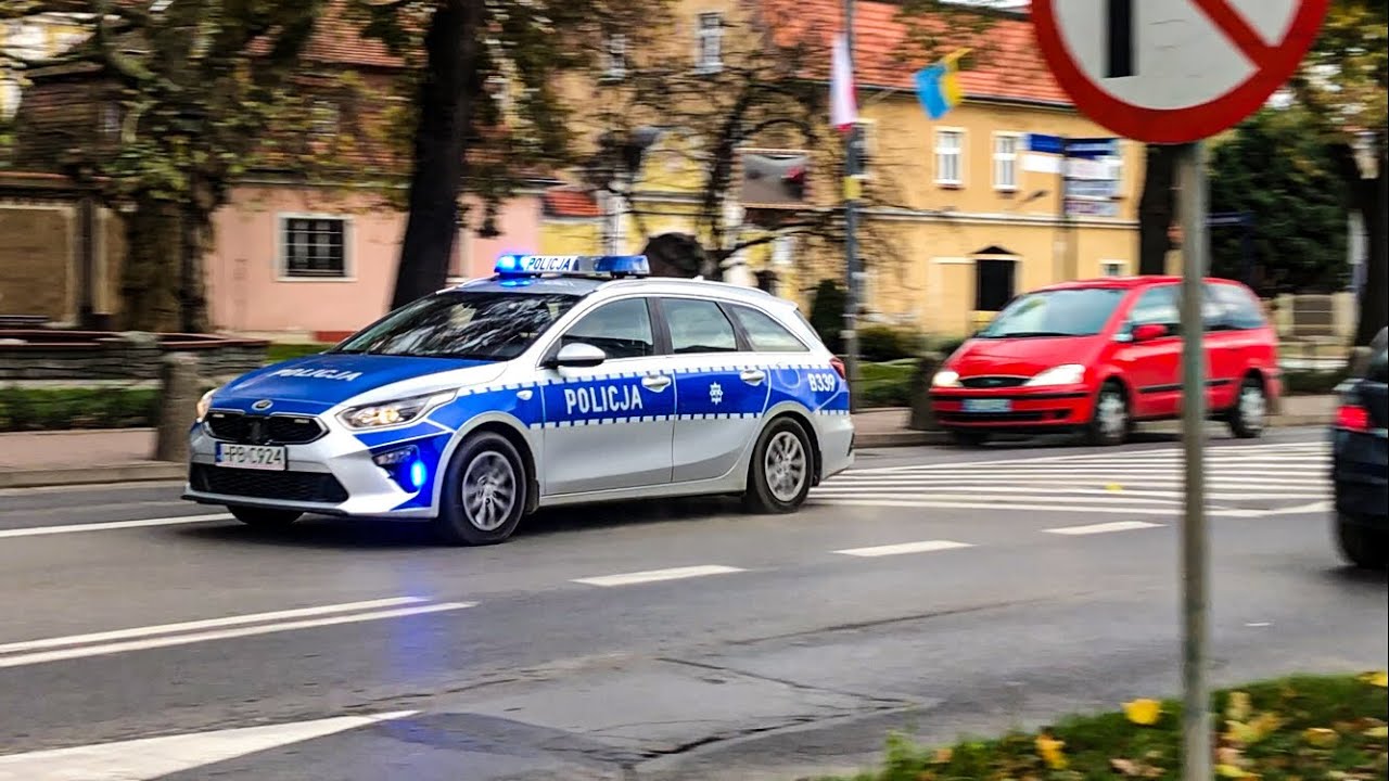 [MEGA HORN] Przejazd Alarmowy Radiowozu Policji B339 z KPP Trzebnica do Zdarzenia